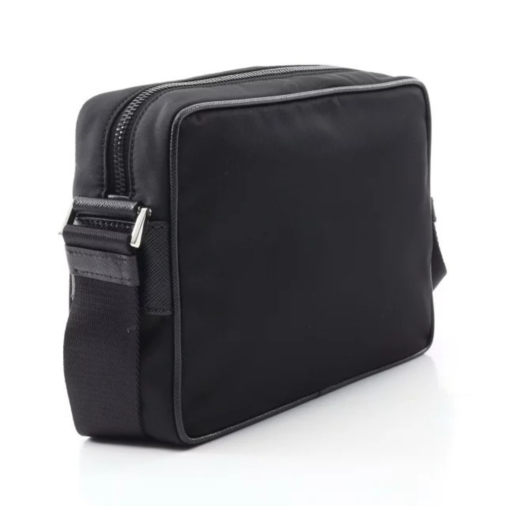 Prada TESSUTO Saffiano Shoulder Leather Black Bag SAFFIANO RE Black